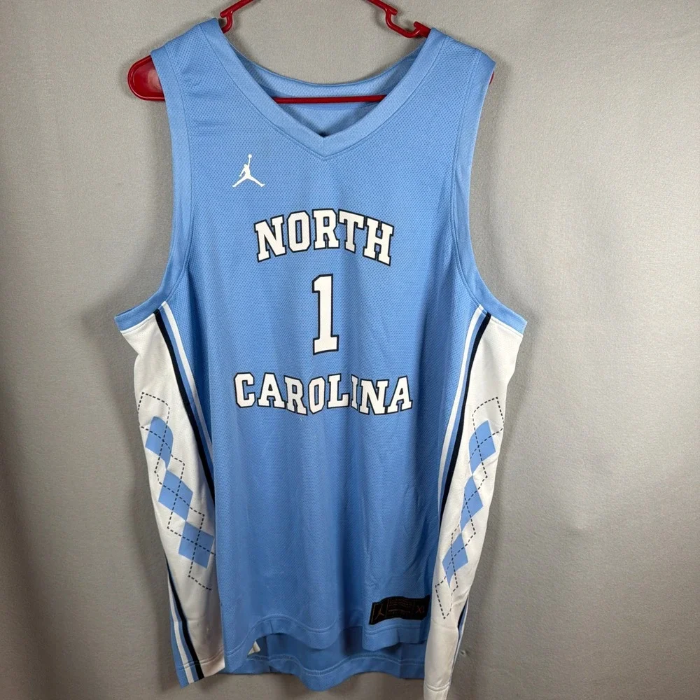 Jordan Jersey Mens XL Blue North Carolina Argyle Basketball Summer Festival Vaca